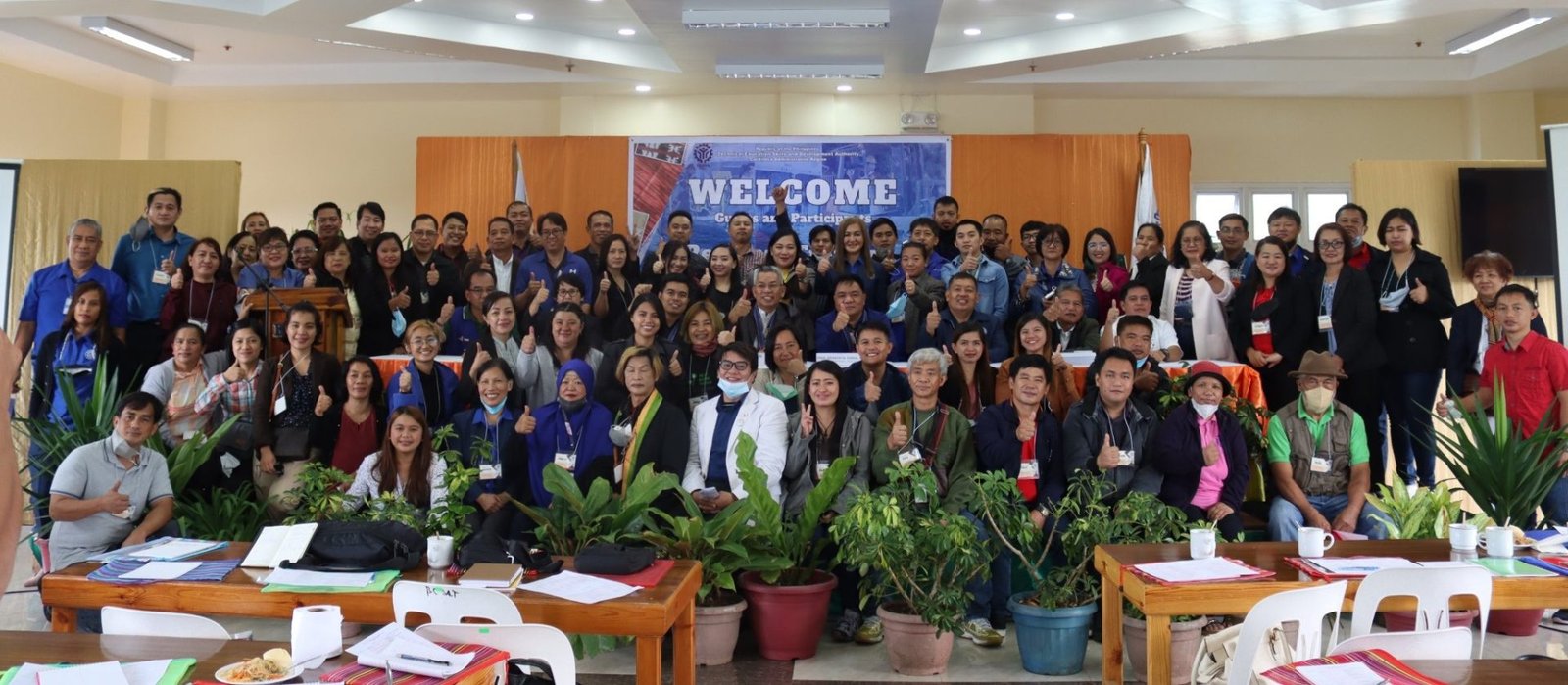 ATTTACA trainers and assessors giving a thumbs-up at a TESDA Cordillera gathering